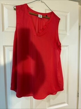 CAbi 5364. Sleeveless V-Neck Camisole in Bright Red
